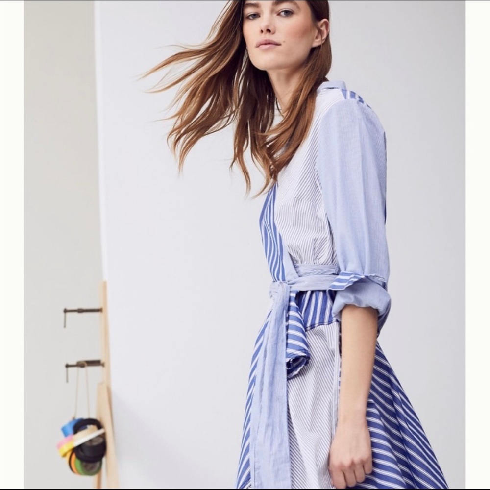 Anthropologie Newport Striped Shirtdress
